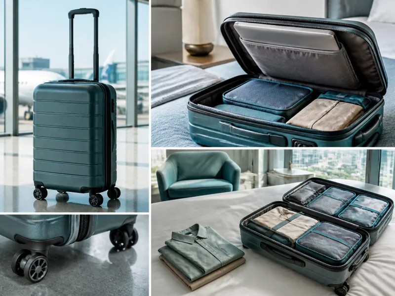 Koffer für die Geschäftsreise: Kabinenkoffer, Laptopfach und Zwei-Tage-Setup